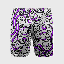Мужские спортивные шорты Фиолетовые кружевные узоры