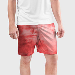 Шорты спортивные мужские Красный гранж, цвет: 3D-принт — фото 2