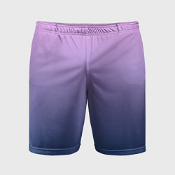 Шорты спортивные мужские Рассвет розовый и синий градиент 3d, цвет: 3D-принт
