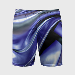 Шорты спортивные мужские Синяя вязкая абстракция, цвет: 3D-принт