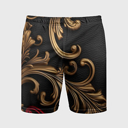 Мужские спортивные шорты Золотые абстрактные узоры