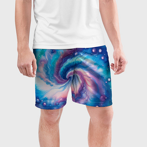 Мужские спортивные шорты Галактический тай-дай / 3D-принт – фото 3