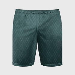 Мужские спортивные шорты Зелёный геометричные линии