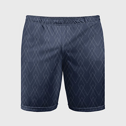 Мужские спортивные шорты Серо-синий геометричные линии