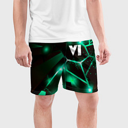 Шорты спортивные мужские GTA 6 разлом плит, цвет: 3D-принт — фото 2