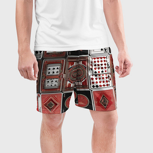 Мужские спортивные шорты Покерный гений / 3D-принт – фото 3