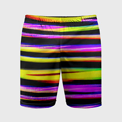 Мужские спортивные шорты Цветные неоновые полосы