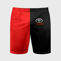 Шорты спортивные мужские Toyota car красно чёрный, цвет: 3D-принт