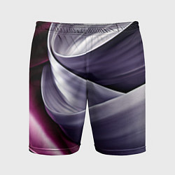 Шорты спортивные мужские Абстрактные волнистые полосы, цвет: 3D-принт