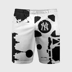 Шорты спортивные мужские New York yankees - baseball team pattern, цвет: 3D-принт