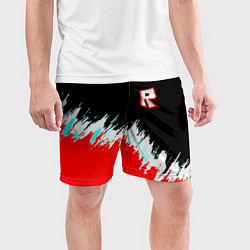 Шорты спортивные мужские Roblox краски текстура, цвет: 3D-принт — фото 2