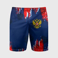 Мужские спортивные шорты Россия спорт краски текстура