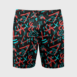 Мужские спортивные шорты Цветные геометрические каракули