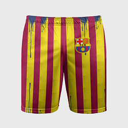 Мужские спортивные шорты Полосатые цвета футбольного клуба Барселона
