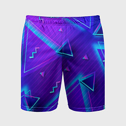 Шорты спортивные мужские Neon Pattern colored, цвет: 3D-принт