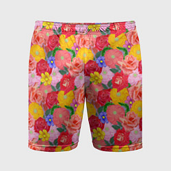 Мужские спортивные шорты Летний цветочный фон