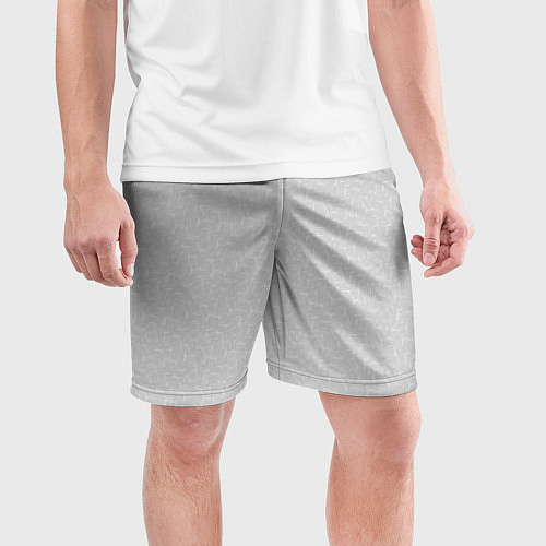 Мужские спортивные шорты Текстурный светло-серый / 3D-принт – фото 3