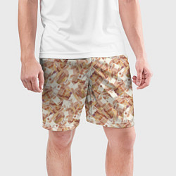 Шорты спортивные мужские Деньги - купюры в 5 тысяч рублей, цвет: 3D-принт — фото 2