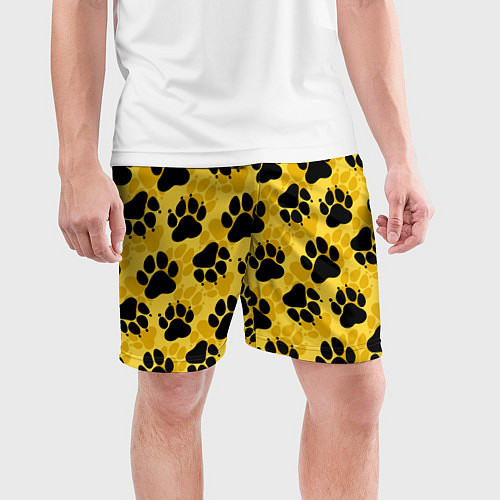 Мужские спортивные шорты Dogs paws / 3D-принт – фото 3