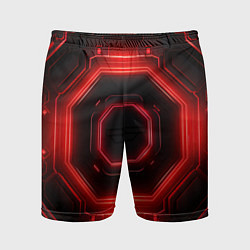 Мужские спортивные шорты Nvidia style black and red neon
