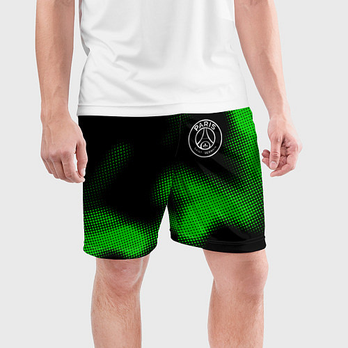 Мужские спортивные шорты PSG sport halftone / 3D-принт – фото 3