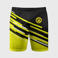 Шорты спортивные мужские Borussia текстура спорт, цвет: 3D-принт