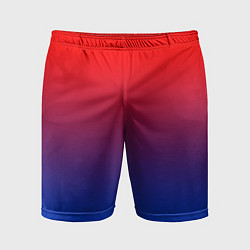 Шорты спортивные мужские Красный и синий градиент, цвет: 3D-принт