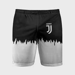 Шорты спортивные мужские Juventus белый огонь текстура, цвет: 3D-принт