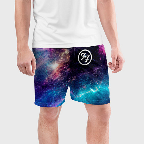 Мужские спортивные шорты Foo Fighters space rock / 3D-принт – фото 3