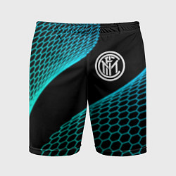 Шорты спортивные мужские Inter football net, цвет: 3D-принт