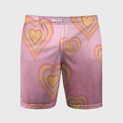 Шорты спортивные мужские Сердца градиент, цвет: 3D-принт