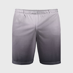 Шорты спортивные мужские Бледный серо-пурпурный градиент, цвет: 3D-принт