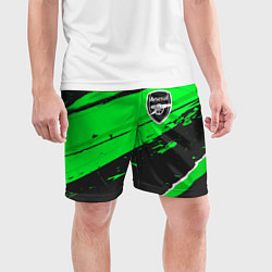 Шорты спортивные мужские Arsenal sport green, цвет: 3D-принт — фото 2