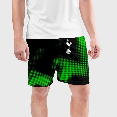 Мужские спортивные шорты Tottenham sport halftone / 3D-принт – фото 3