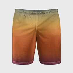Шорты спортивные мужские Градиент цвета заката, цвет: 3D-принт