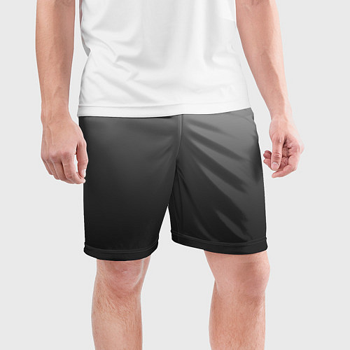 Мужские спортивные шорты От серого к черному оттенки серого / 3D-принт – фото 3