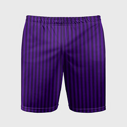 Мужские спортивные шорты Яркий фиолетовый в полоску