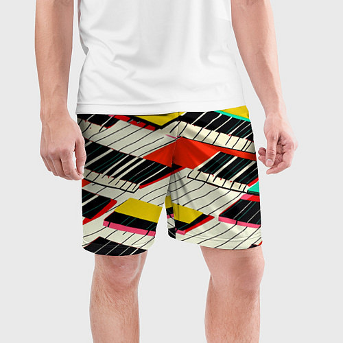 Мужские спортивные шорты Пианинка / 3D-принт – фото 3