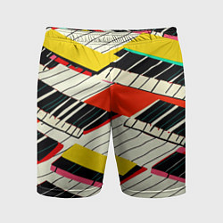 Шорты спортивные мужские Пианинка, цвет: 3D-принт