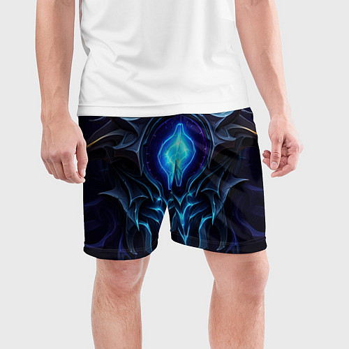 Мужские спортивные шорты Магическая синяя абстракция / 3D-принт – фото 3