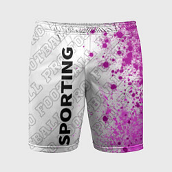 Шорты спортивные мужские Sporting pro football по-вертикали, цвет: 3D-принт
