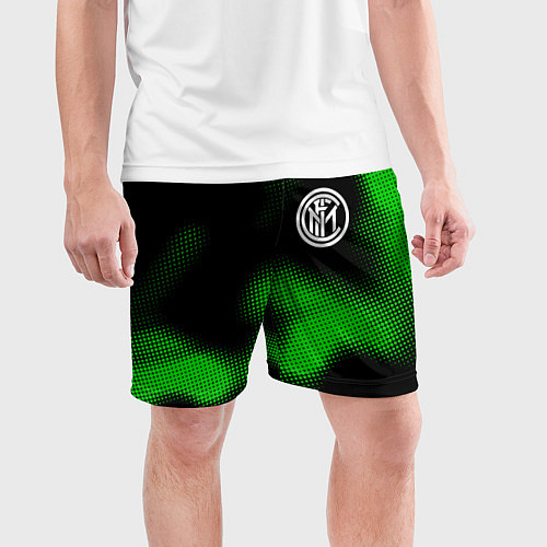 Мужские спортивные шорты Inter sport halftone / 3D-принт – фото 3