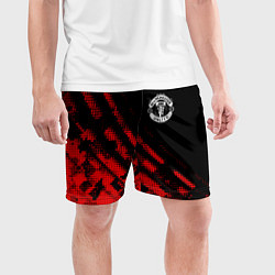 Шорты спортивные мужские Manchester United sport grunge, цвет: 3D-принт — фото 2
