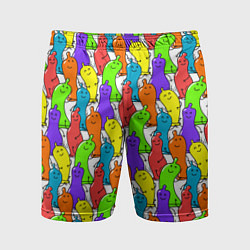 Шорты спортивные мужские Весёлые цветные презервативы, цвет: 3D-принт