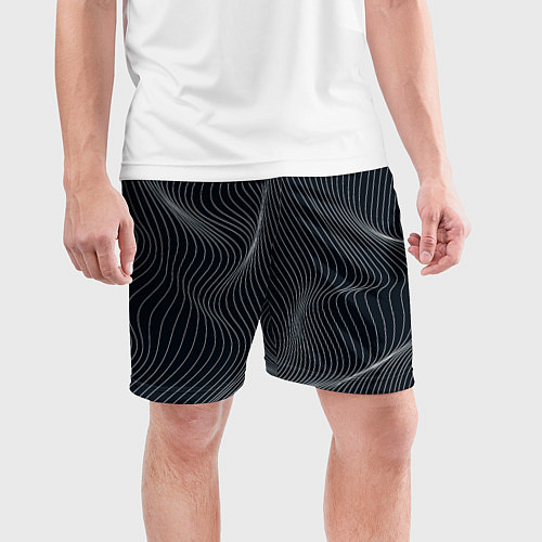 Мужские спортивные шорты Черная аннигиляция / 3D-принт – фото 3