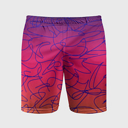 Мужские спортивные шорты Каракули на градиентном фоне