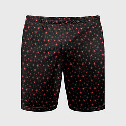 Мужские спортивные шорты Чёрный с розовыми звёздочками