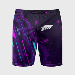 Шорты спортивные мужские Forza Horizon neon gaming, цвет: 3D-принт