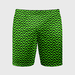 Мужские спортивные шорты Искажённые полосы кислотный зелёный