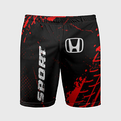 Шорты спортивные мужские Honda red sport tires, цвет: 3D-принт